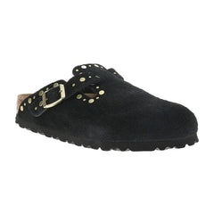 Boston Rivets Suede Leather Studded Mule Clogs Tektoty
