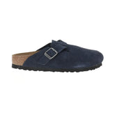 Boston Suede Leather Footbed Clogs Tektoty