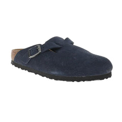 Boston Suede Leather Footbed Clogs Tektoty