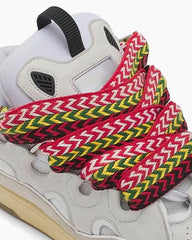 Curb Sneakers with Oversized Multicolor Laces Tektoty