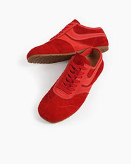 Color Pop Retro Suede Nappa Leather Sneakers Tektoty