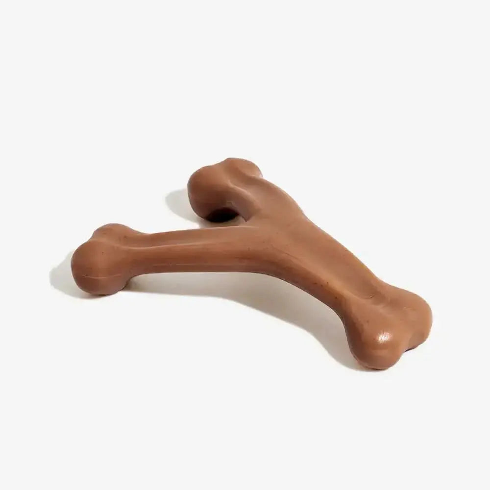 Teething Bones Dog Chew Toy - Bacon-Flavored Tektoty