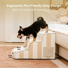 Trendy Striped Removable Sponge Anti-Slip Pet Stair - SafeStep Tektoty