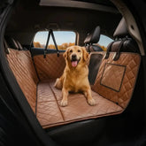 Premium Faux Leather Water-repellent Hammock Dog Car Seat Cover - RideProtector Tektoty