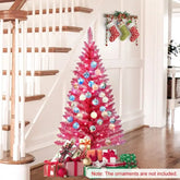 4ft Red Christmas Tree, Christmas Decorations Tektoty