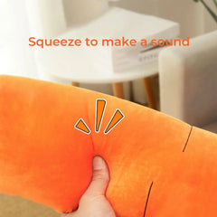Carrot Squeaky Plush Toy Dog Interactive Toy Tektoty
