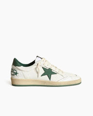 White Nappa Leather Sneaker with Star and Heel Tab Tektoty