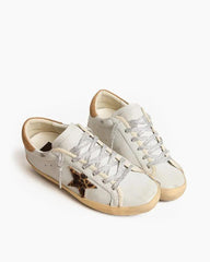 Leopard Print Star Nappa Leather Sneakers Tektoty