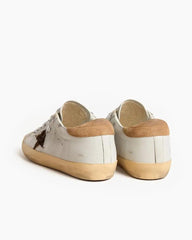 Nappa Leather Sneakers with Leopard Print Star and Suede Heel Tab Tektoty