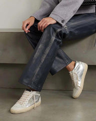 Women's Mid Star Leather Sneakers Tektoty