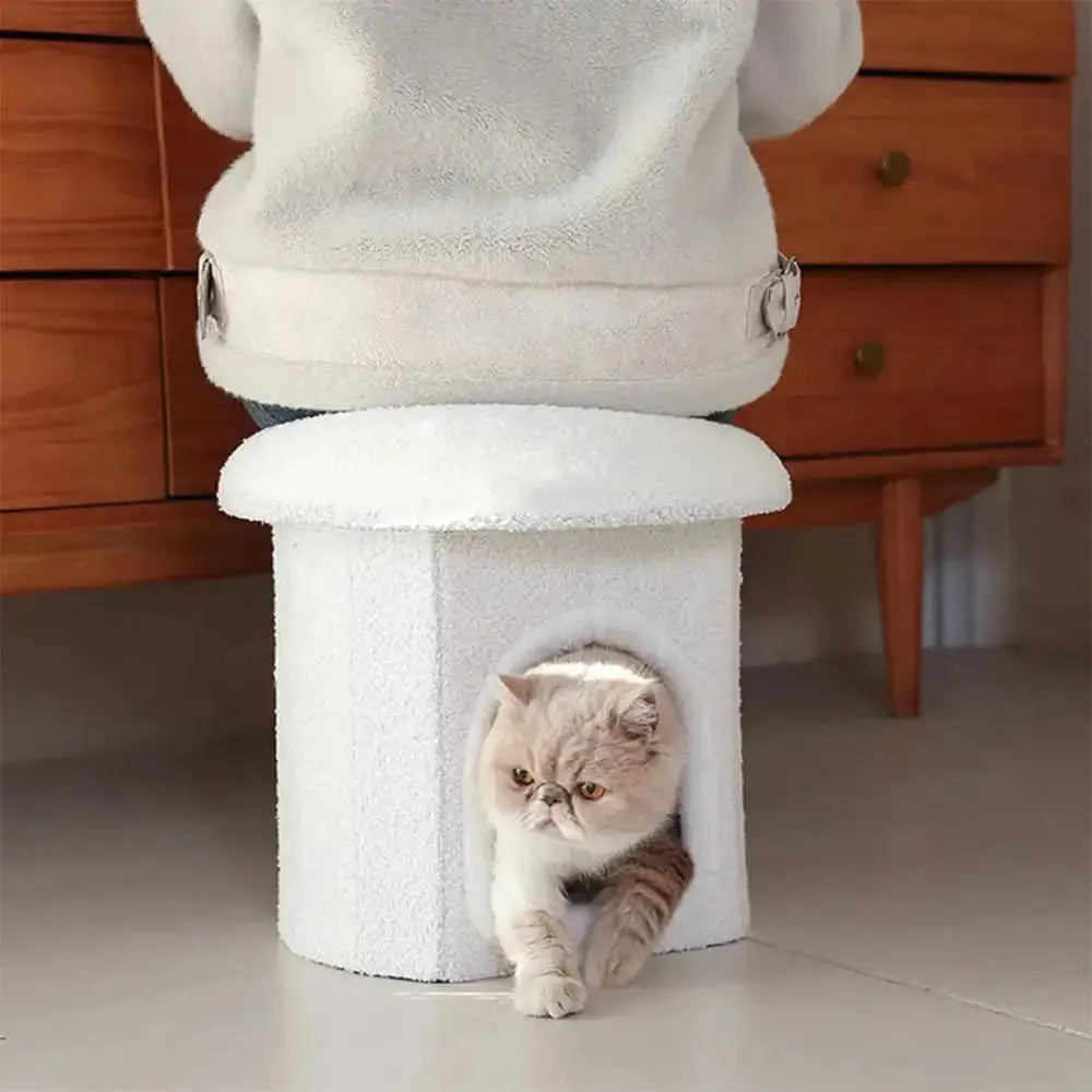 Portable Home Ottoman Pet House Foldable Condo Cat Cave FUNNYFUZZY