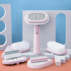 5 IN 1 Dogs & Cats Self-Cleaning Brush Pet Grooming Kit Tektoty