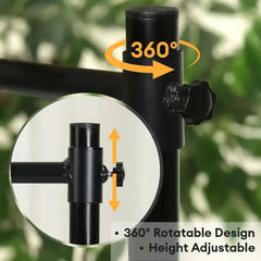 Adjustable Rotating Office Cat Hammock Bed with Iron Support Tektoty