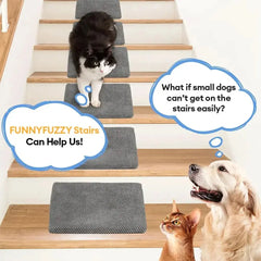 Modular Foam Dog Ramp Stairs for Staircase Stairs with Velcro Tektoty