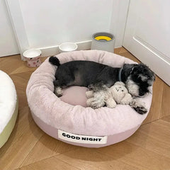 Goodnight Deep Sleep All-around Calming Dog Bed with Bear Toy Tektoty