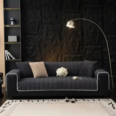 One-Piece Cozy Flannel Sofa Protection Non-Slip Couch Cover Tektoty