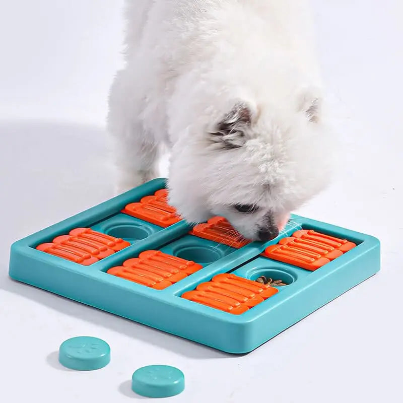 Square Interactive Slow Feeder Dog Puzzle Toy Tektoty