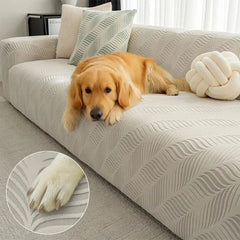 Thick Polar Fleece Jacquard Anti-Scratch Stretch Couch Cover Tektoty