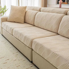 Wave Jacquard Polar Fleece Antistatic Protection Full Wrap Couch Cover Tektoty