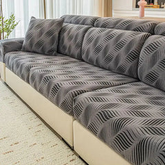 Wave Jacquard Polar Fleece Antistatic Protection Full Wrap Couch Cover Tektoty
