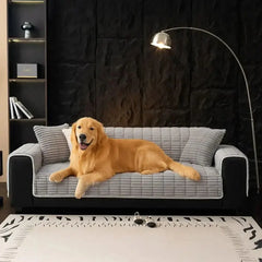 One-Piece Cozy Flannel Sofa Protection Non-Slip Couch Cover Tektoty