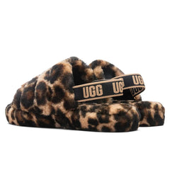 Kids Fluff Yeah Slide Panther Print - Butterscotch Tektoty