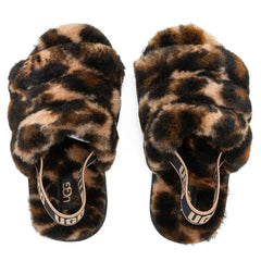 Toddlers Fluff Yeah Slide Panther Print - Butterscotch Tektoty