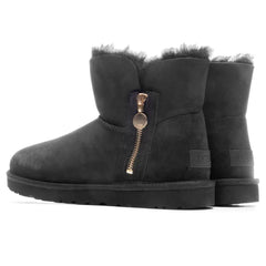 Women's Bailey Zip Mini Boot - Black Tektoty