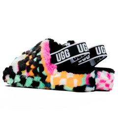 Women's Fluff Yeah Checks Slide - Black/Multi Tektoty