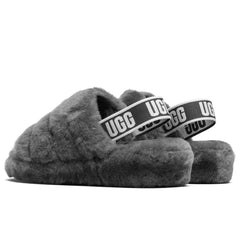 Women's Fluff Yeah Slide - Charcoal Tektoty