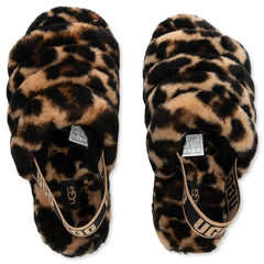 Women's Fluff Yeah Slide Panther Print - Butterscotch Tektoty