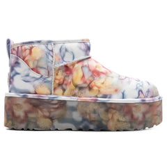 UGG x Collina Strada Classic Ultra Mini Platform - Light Blue Floral Tektoty