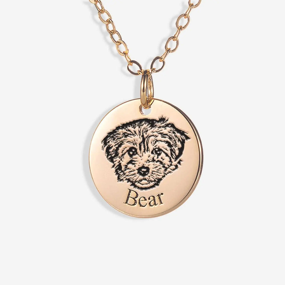 Custom Pet Face Necklace Tektoty