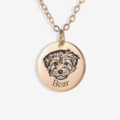 Custom Pet Face Necklace Tektoty
