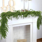 Real Touch Pine Garlands|6 FT Artificial Cedar Garlands –Realistic Touch Winter Greenery Tektoty