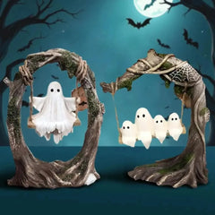 Charming Ghost Tree Swing Statue Tektoty