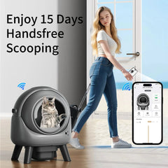 Automatic Cat Litter Box - Self-Cleaning Smart Litter Box with Odor Control Tektoty