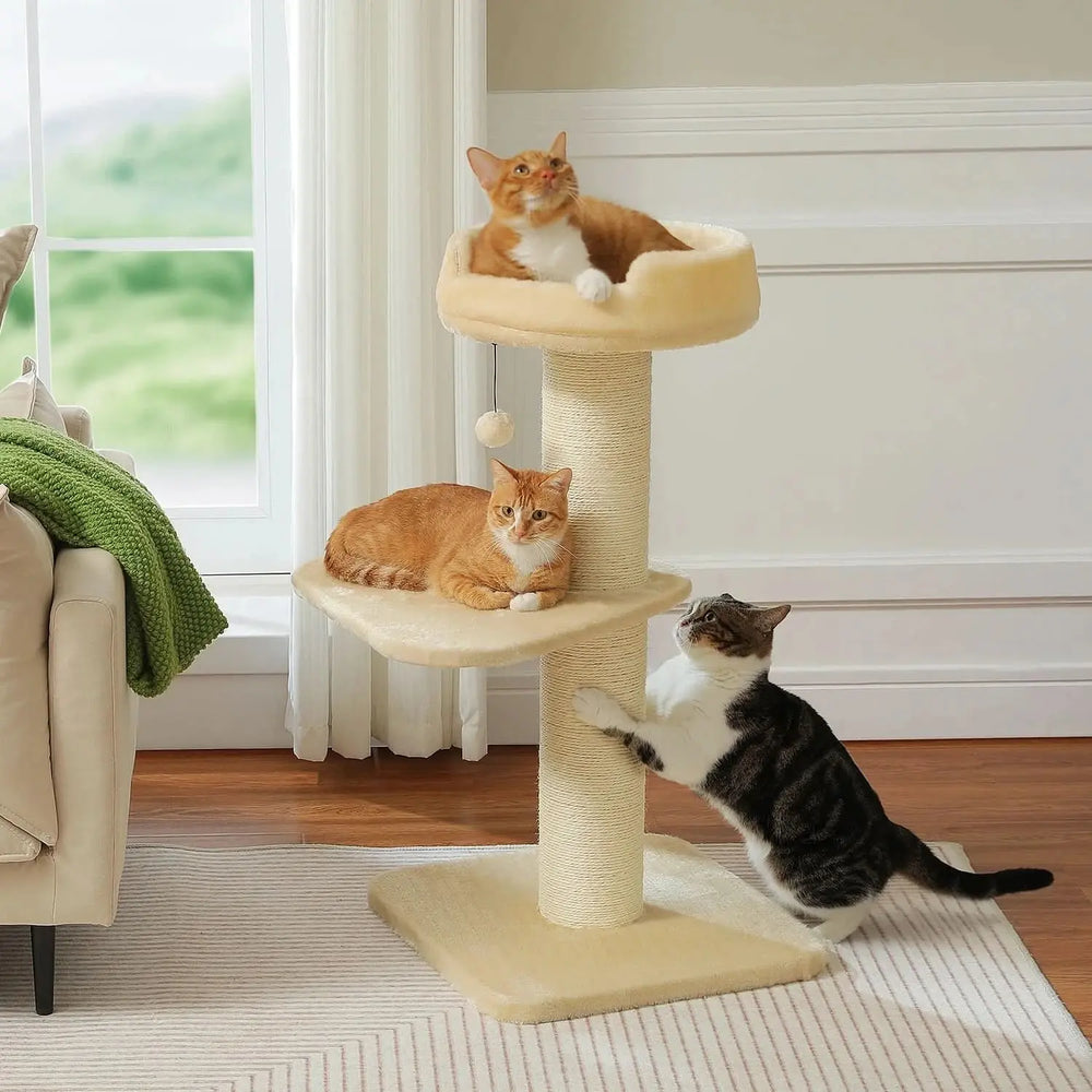 Multi-Level Cat Tree Tower with Scratching Posts & Cozy Perches – Modern Cat Furniture for Indoor Cats Tektoty