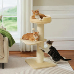 Multi-Level Cat Tree Tower with Scratching Posts & Cozy Perches – Modern Cat Furniture for Indoor Cats Tektoty