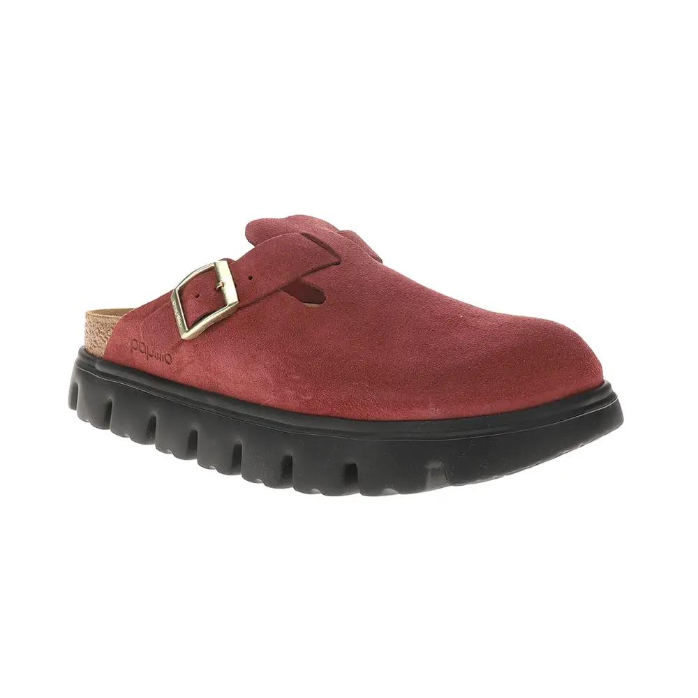 Boston Chunky Suede Leather Clogs Tektoty
