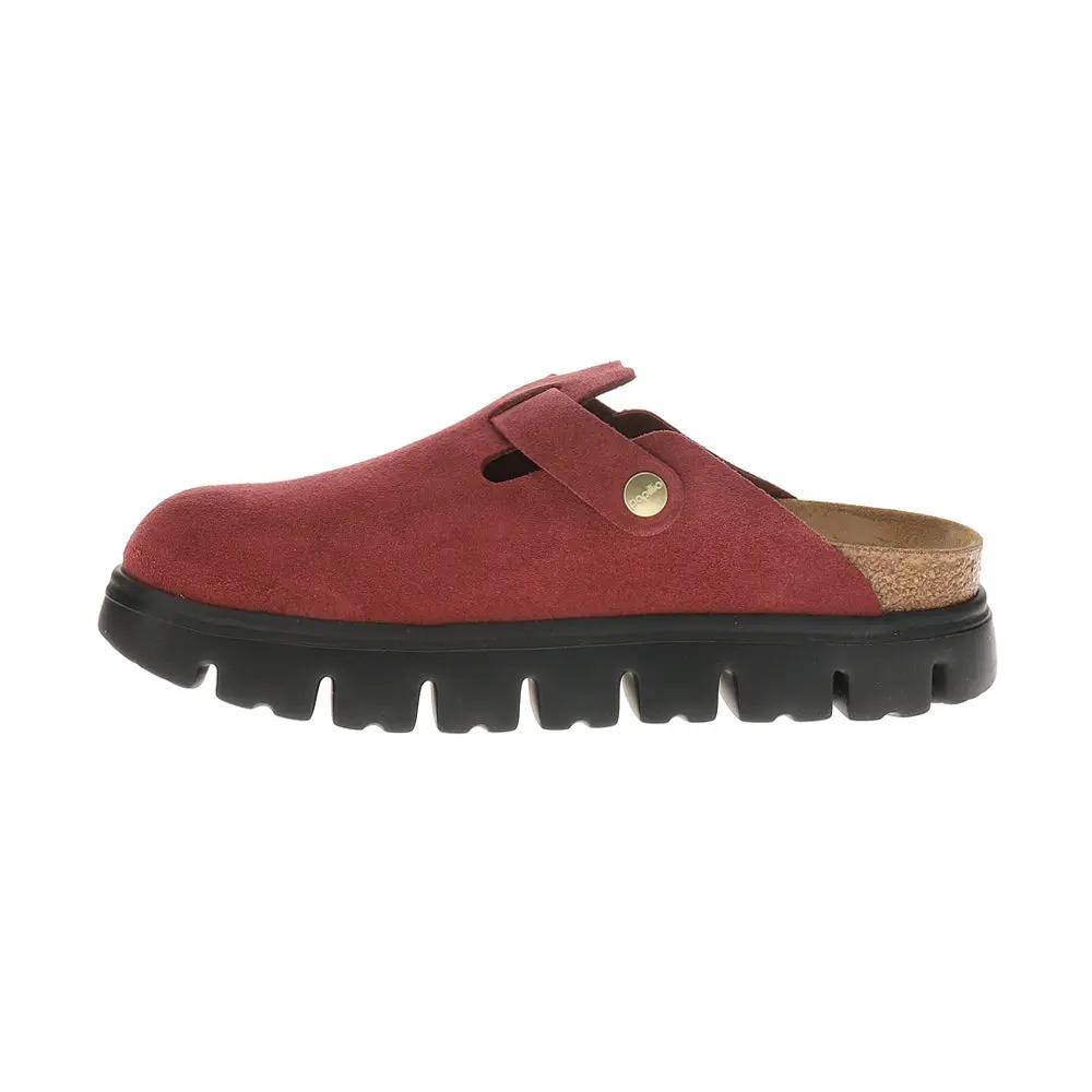 Boston Chunky Suede Leather Clogs Tektoty