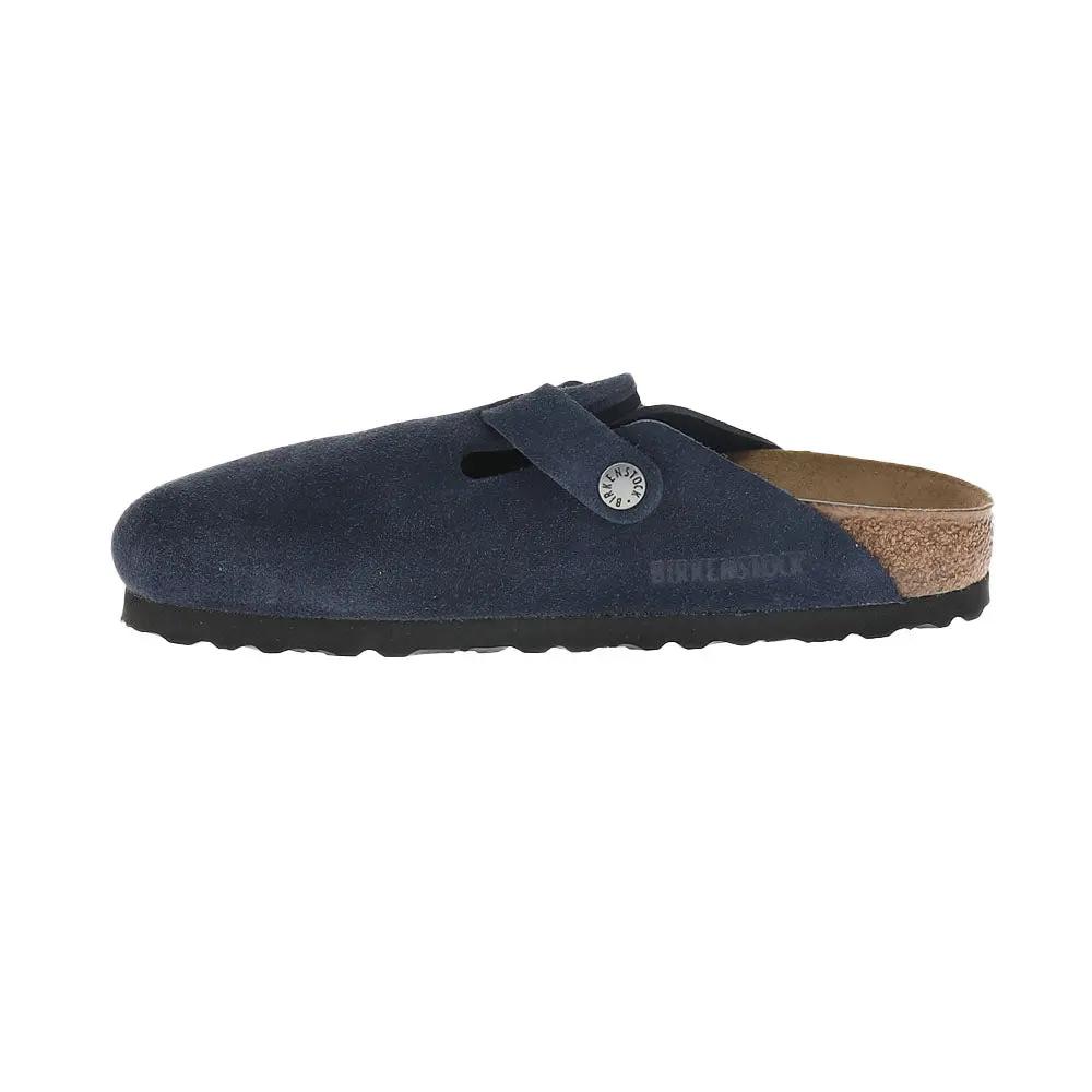 Boston Suede Leather Footbed Clogs Tektoty