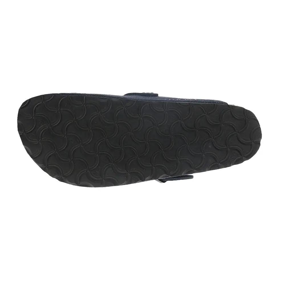 Boston Suede Leather Footbed Clogs Tektoty