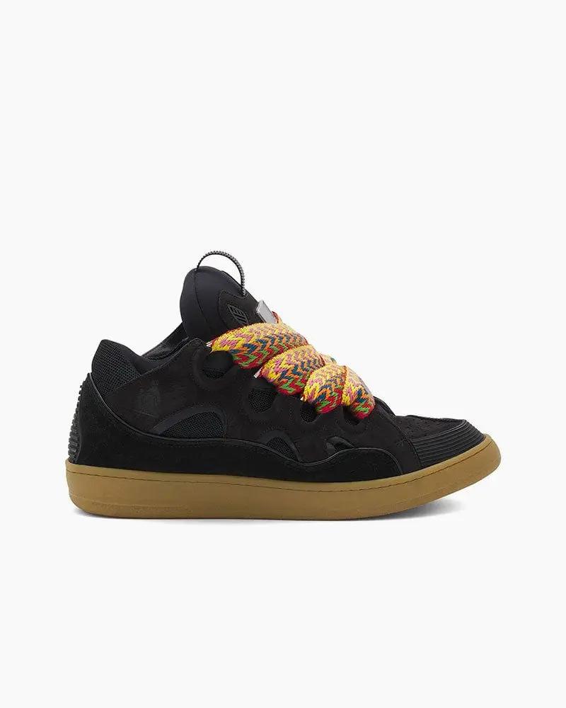 Curb Sneakers with Oversized Multicolor Laces Tektoty