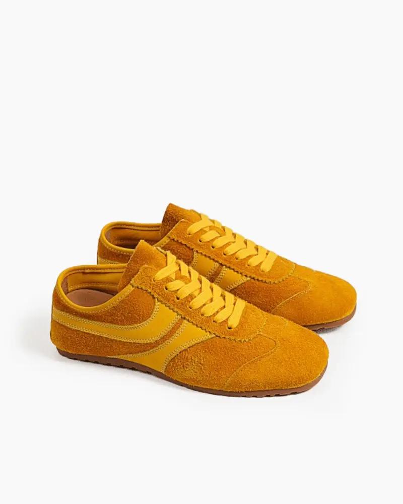 Color Pop Retro Suede Nappa Leather Sneakers Tektoty