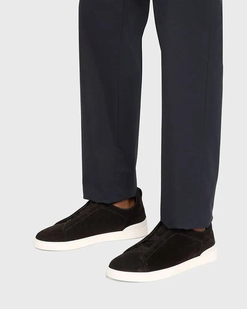 Men's Triple Stitch Suede Sneakers Tektoty