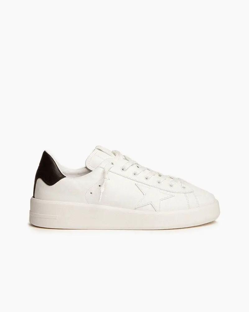 Men's Purestar with leather star and black leather heel tab sneakers Tektoty