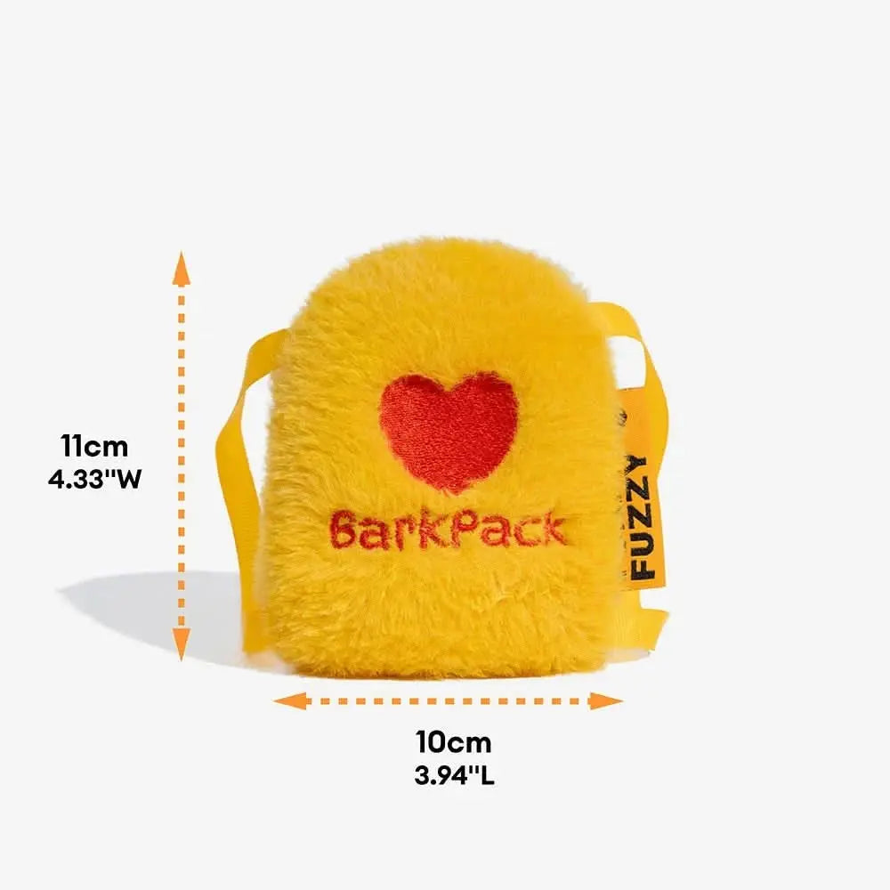 FUNNYFUZZY Schoolbag Plush Squeaky Dog Toy – BarkPack Tektoty