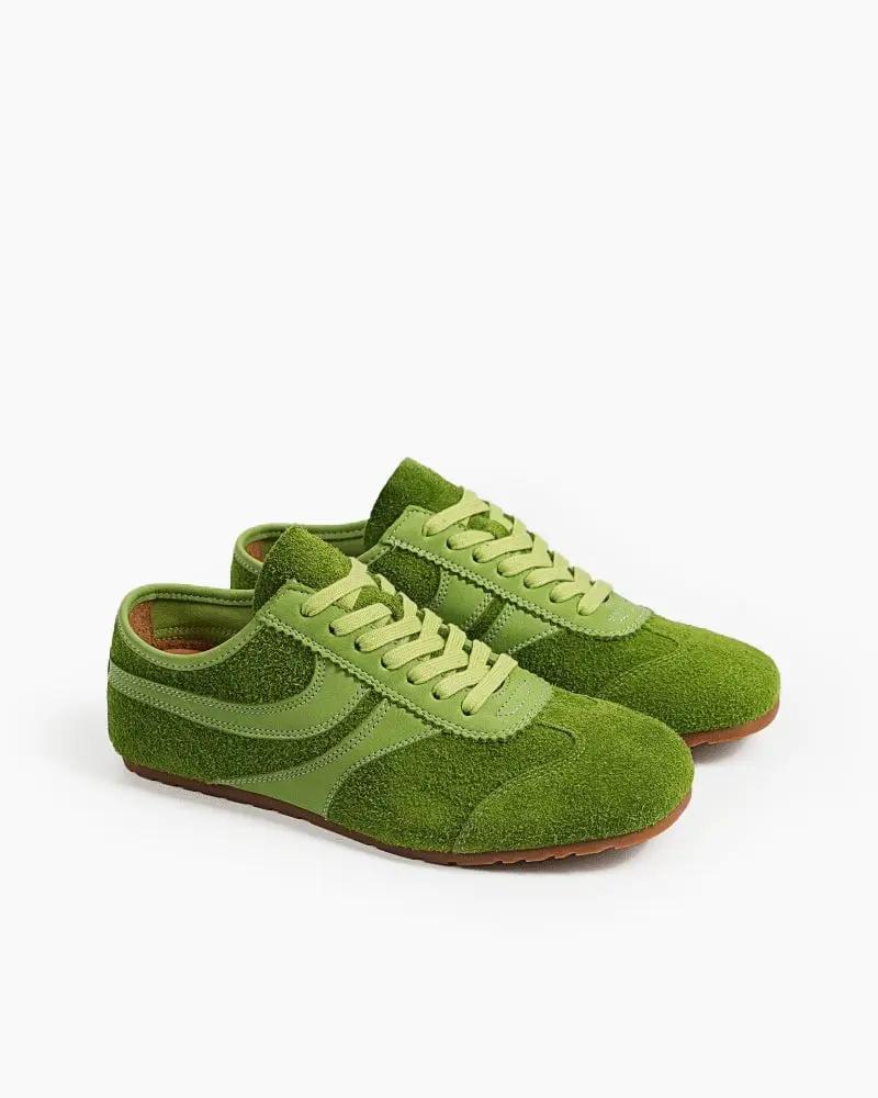 Color Pop Retro Suede Nappa Leather Sneakers Tektoty