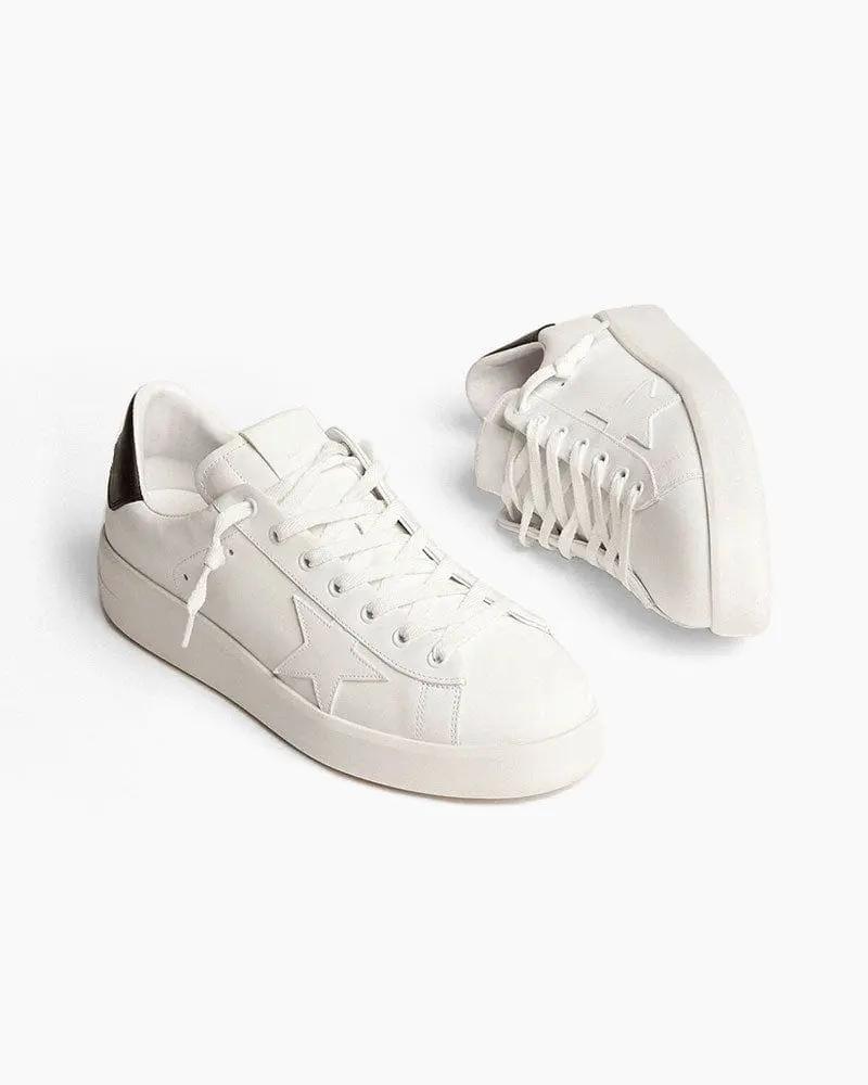 Men's Purestar with leather star and black leather heel tab sneakers Tektoty